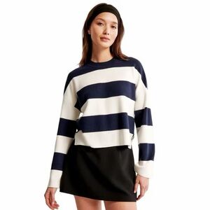 ABERCROMBIE & FITCH - navy & white sweater